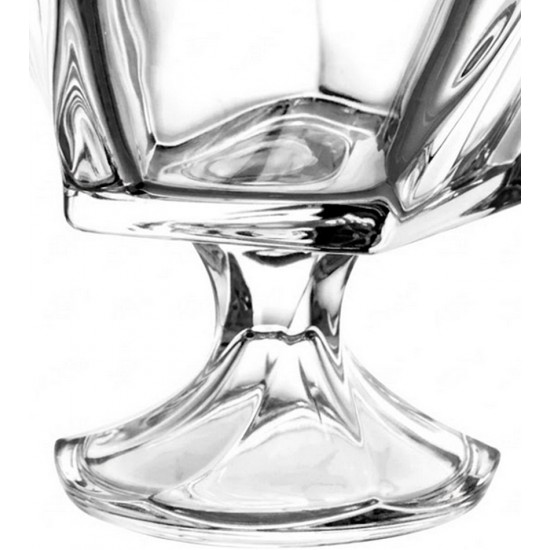 Centro De Mesa 25,5cm Largura Por 22,5cm Altura Com Pé Cristal Ecológico Adely Cristal